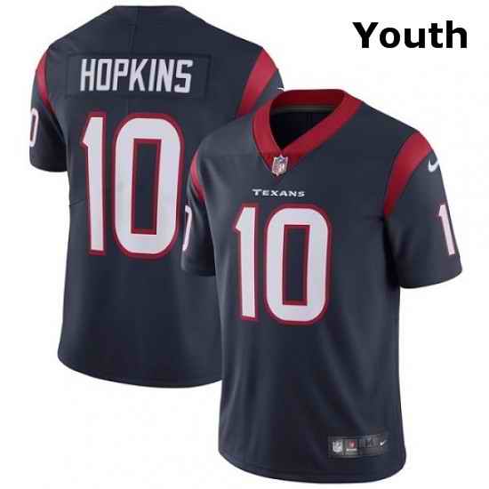 Youth Nike Houston Texans 10 DeAndre Hopkins Limited Navy Blue Team Color Vapor Untouchable NFL Jersey